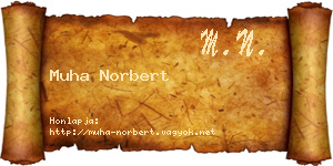 Muha Norbert névjegykártya